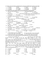 Tài liệu Đề Thi Thử Vào Lớp 10 Tiếng Anh 2013 - Phần 1 - Đề 9 pptx