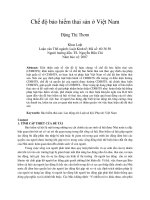 Chế độ bảo hiểm thai sản ở việt nam