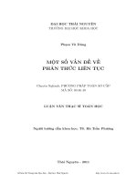 Một số vấn đề về phân thức liên tục