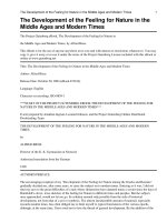 Tài liệu The Development of the Feeling for Nature in the Middle Ages and Modern Times doc