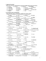 Tài liệu Đề Thi Thử Tốt Nghiệp Anh 2013 - Phần 3 - Đề 30 ppt