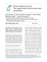 Tài liệu Water pollution in Asia: The urgent need for prevention and monitoring ppt