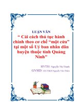 Tài liệu Thủ tục hành chính tại một số Uỷ ban nhân dân huyện pdf