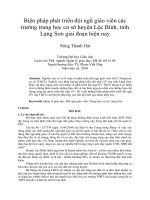 Biện pháp phát triển đội ngũ giáo viên các trường trung học cơ sở huyện lộc bình, tỉnh lạng sơn giai đoạn hiện nay