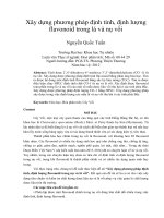 Xây dựng phương pháp định tính, định lượng flavonoid trong lá và nụ vối