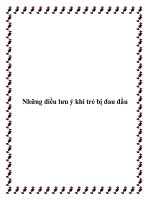 Tài liệu Những điều lưu ý khi trẻ bị đau đầu pdf