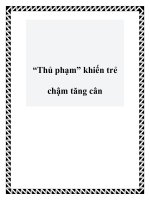 Tài liệu “Thủ phạm” khiến trẻ chậm tăng cân doc