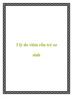 Tài liệu 3 lý do viêm rốn trẻ sơ sinh ppt