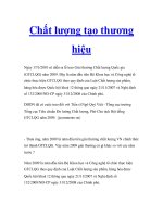 Tài liệu Chất lượng tạo thương hiệu doc