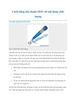 Tài liệu Cách đăng bài chuẩn SEO với nội dung chất lượng potx
