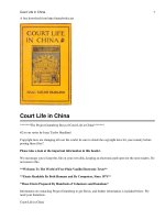 Tài liệu Court Life in China docx