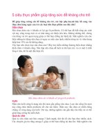 Tài liệu 5 siêu thực phẩm giúp tăng sức đề kháng cho trẻ ppt