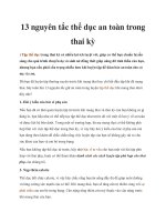 Tài liệu 13 nguyên tắc thể dục an toàn trong thai kỳ docx