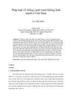 Pháp luật về chống cạnh tranh không lành mạnh ở việt nam