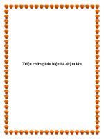 Tài liệu Triệu chứng báo hiệu bé chậm lớn pdf