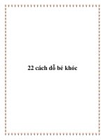 Tài liệu 22 cách dỗ bé khóc doc