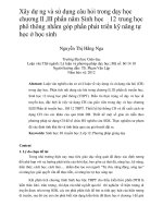 Xây dựng và sử dụng câu hỏi trong dạy học chương II,III phần năm sinh học 12 trung học phổ thông nhằm góp phần phát triển kỹ năng tự học ở học sinh