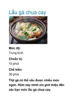 Tài liệu Lẩu gà chua cay ppt