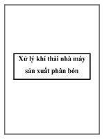 Tài liệu Xử lý khí thải nhà máy sản xuất phân bón potx