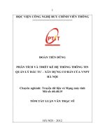Phân tích thiết kế hệ thống thông tin quản lý đầu tư xây dựng cơ bản của VNPT hà nội