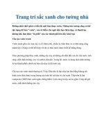 Tài liệu Trang trí sắc xanh cho tường nhà ppt