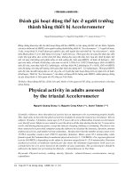 Tài liệu Đánh giá hoạt động thể lực ở người trưởng thành bằng thiết bị Accelerometer potx