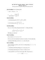 Tài liệu Đề thi thử đại học khối D - Đợt 1 năm 2011 môn thi toán 11 pptx