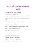 Tài liệu Bạn có biết cách học với một núi sách? pdf