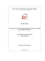 Ứng dụng giải thuật di truyền trong việc tối ưu thiết kế vị trí đặt đài ra đa