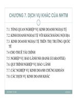 Tài liệu Dịch vụ ngân hàng thương mại doc
