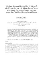Vận dụng phương pháp phát hiện và giải quyết vấn đề trong dạy học giải bài tập chương vectơ trong không gian, quan hệ vuông góc trong không gian hình học 11 trung học phổ thông