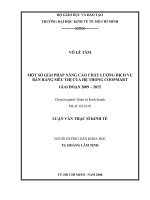 một số giải pháp nâng cao chất lượng dịch vụ bán hàng siêu thị của hệ thống coopmart giai đoạn 2009 – 2015