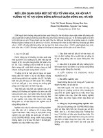 Tài liệu Mối liên quan giữa một số yếu tố văn hoá, xã hội và ý tưởng tự tử tại cộng đồng dân cư quận Đống Đa, Hà Nội pptx