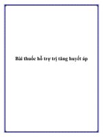 Tài liệu Bài thuốc hỗ trợ trị tăng huyết áp potx