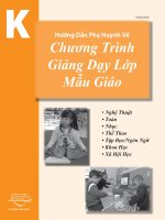 Tài liệu Chương Trình Giảng Dạy Lớp Mẫu Giáo pptx