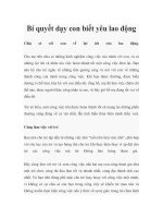 Tài liệu Bí quyết dạy con biết yêu lao động doc