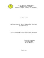 khảo sát một số yếu tố ảnh hưởng đến chất lượng chả lụa