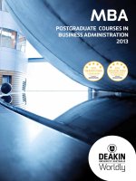 Tài liệu MBA POSTGRADUATE COURSES IN BUSINESS ADMINISTRATION 2013 pptx