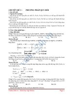 Tài liệu CHUYÊN ĐỀ 5 :PHƯƠNG PHÁP QUY ĐỔI doc
