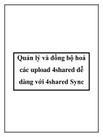 Tài liệu Quản lý và đồng bộ hoá các upload 4shared dễ dàng với 4shared Sync pot