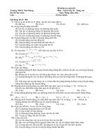 Tài liệu Đề kiểm tra lý 10 nâng cao - Trường THPT Tân Phong pptx