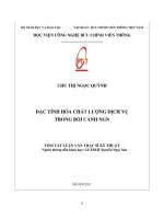 Đặc tính hóa chất lượng dịch vụ trong bối cảnh NGN