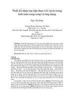 Thiết kế nhân ma trận thưa với véctơ trong tính toán song song và ứng dụng