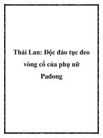 Tài liệu Thái Lan: Độc đáo tục đeo vòng cổ của phụ nữ Padong pptx