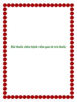 Tài liệu Bài thuốc chữa bệnh viêm gan từ trà thuốc docx