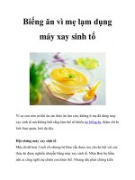 Tài liệu Biếng ăn vì mẹ lạm dụng máy xay sinh tố pot