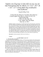 Nghiên cứu tổng hợp và tính chất xúc tác của vật liệu nanospinen bậc ba AB2O4 (a = cu2+, zn2+; b = al3+, cr3+) trong phản ứng oxidehydro hoá etylbezen