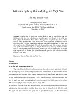 Phát triển dịch vụ thẩm định giá ở việt nam