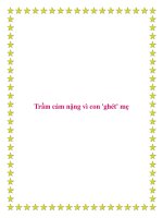 Tài liệu Trầm cảm nặng vì con ''''ghét'''' mẹ. ppt