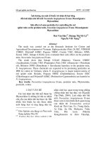 Tài liệu Ảnh hưởng của một số thuốc trừ nhện đỏ hại bông đến loài nhện nhỏ bắt mồi Neoseiulus longispinosus Evans (Mesostigmata: Phytoseiidae) pot